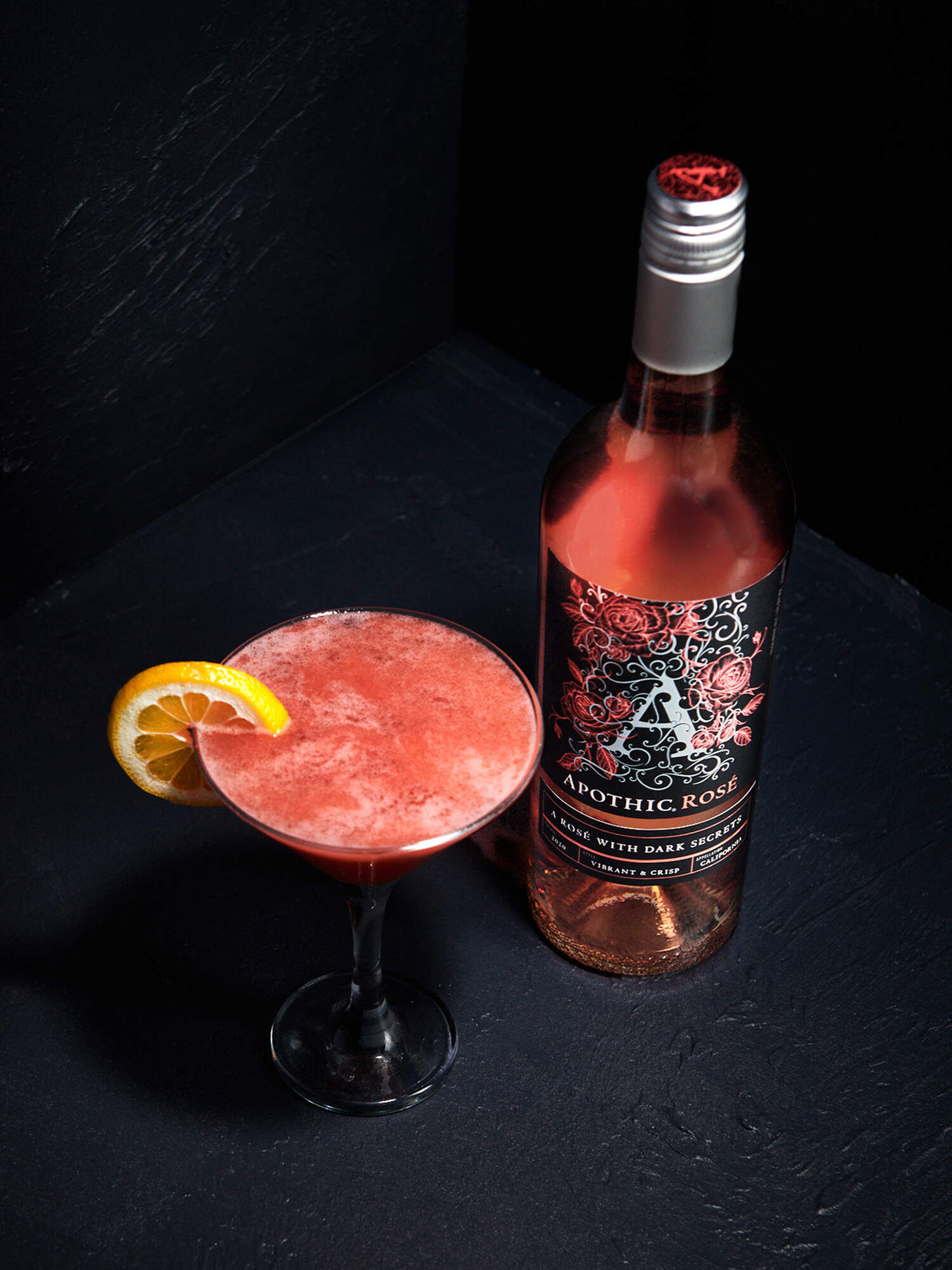 Strawberry Lemon Froz&eacute; Wine Cocktail Recipe Image